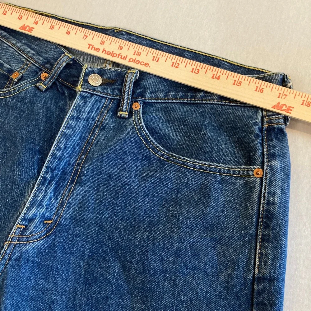Levis 505 Jeans Mens 35x32 (Fit 33x31) Relaxed Fit Straight Leg Medium Wash Blue
